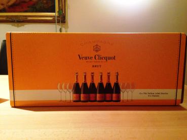 Champagner Frankreich Veuve Clicquot 6x 0,75 l Flasche inkl. 6x Veuve Clicquot Gläser